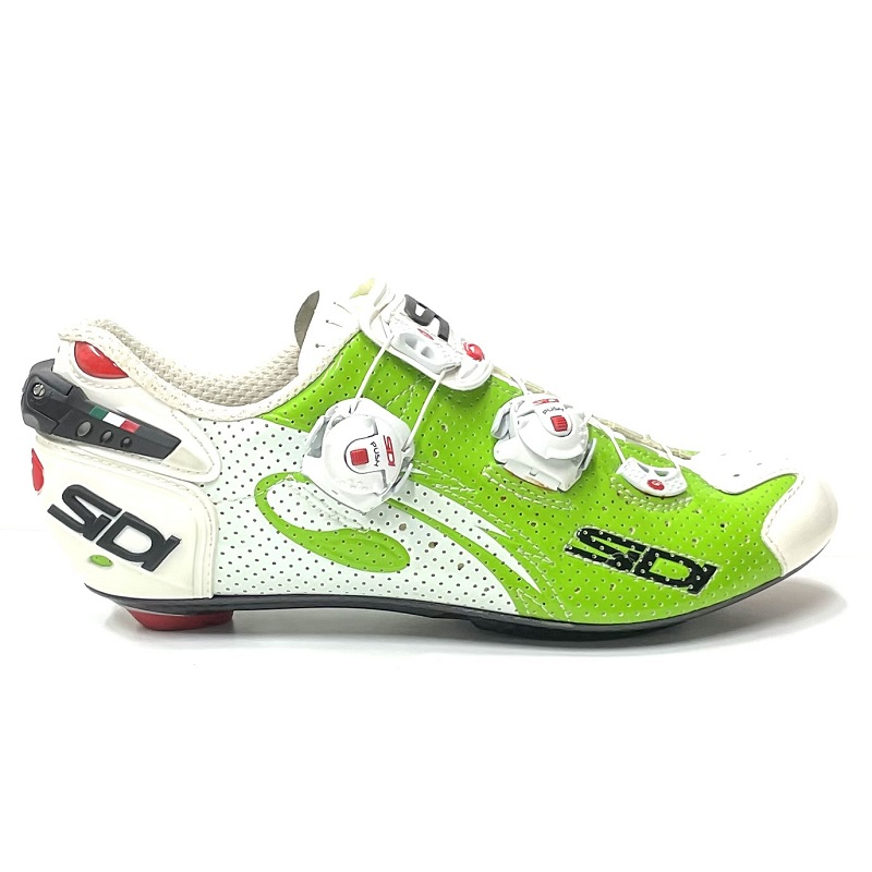 ウエムラサイクルパーツインターネット店 / 【S-152】 SIDI (シディ) WIRE CARBON AIR VERNICE ワイヤーカーボン  エアー ロード ビンディング シューズ/グリーンホワイト/40.0(25.0cm)