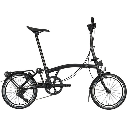 ウエムラサイクルパーツインターネット店 / BROMPTON (ブロンプトン) P Line EXPLORE MID (Pライン) M4R リアキャリア付  4速 2024年 小径車 完成車 折りたたみ自転車 ミッドナイトブラック