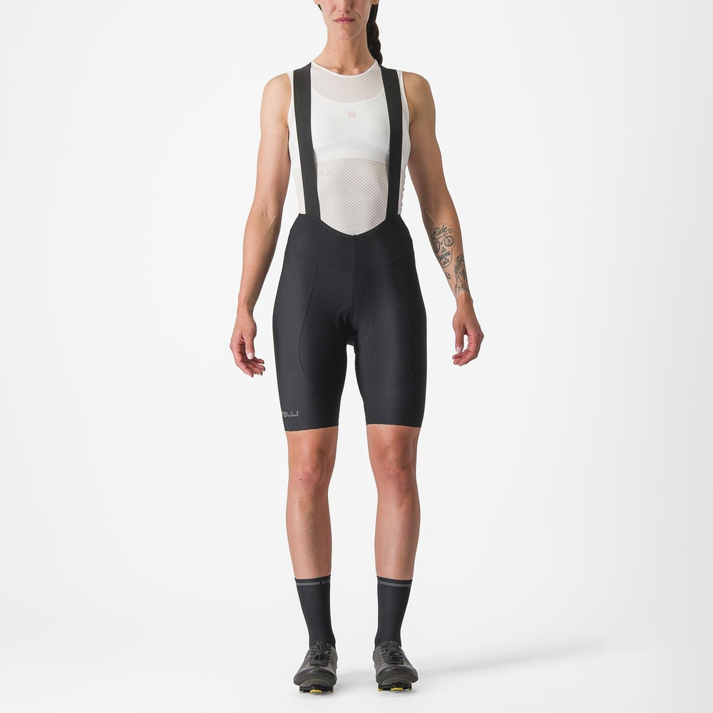 CASTELLI (カステリ) 4524044 ESPRESSO W DT BIBSHORT ショーツ 010 BLACK