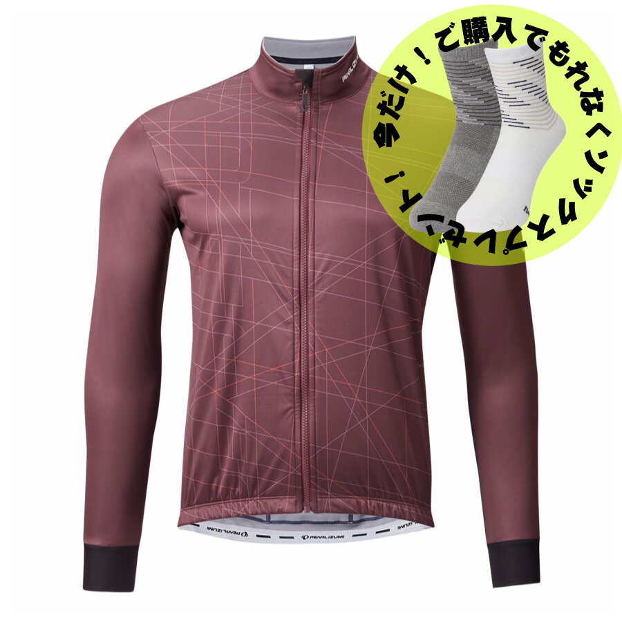 PEARLIZUMI (パールイズミ) 3515-BL ウィンドシェルサーモジャージ 5.クラレット 10度対応 ベーシックフィット 2025年秋冬モデル