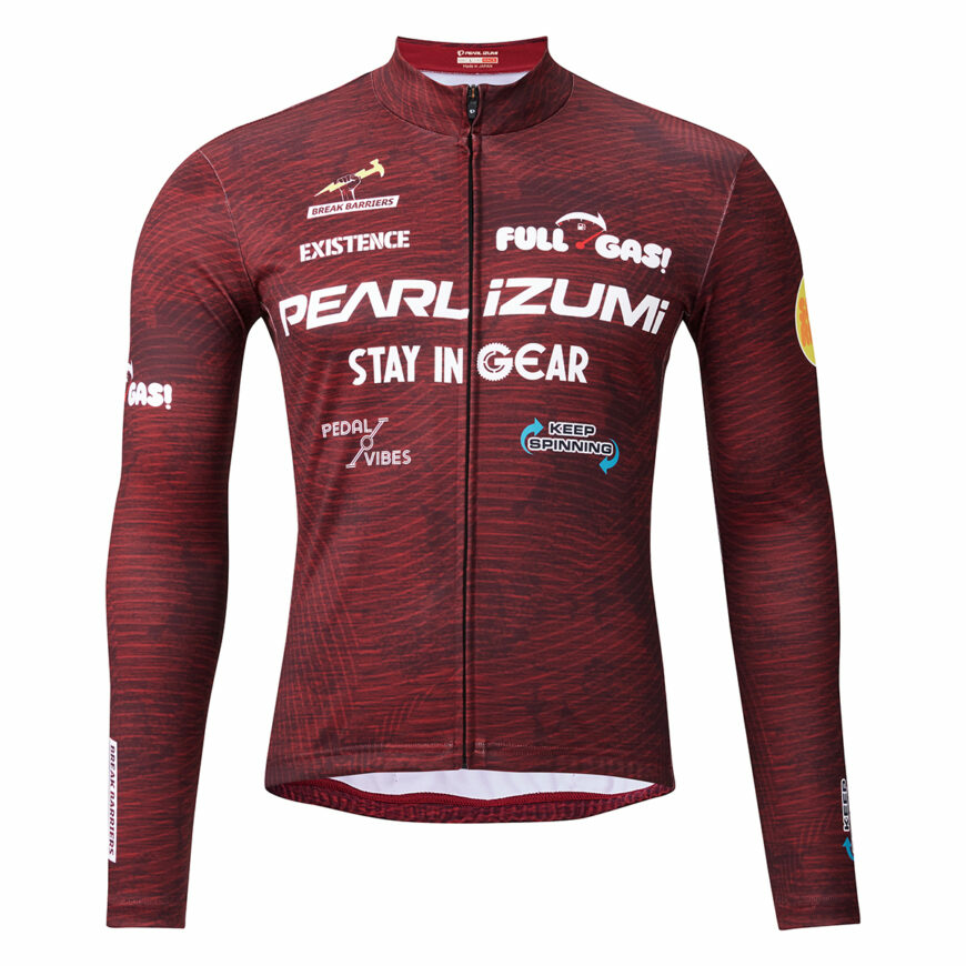 PEARLIZUMI (パールイズミ) N3455-BL プリントジャージ 12.パールバーガンディ 15度対応 レースフィット 2025年秋冬モデル
