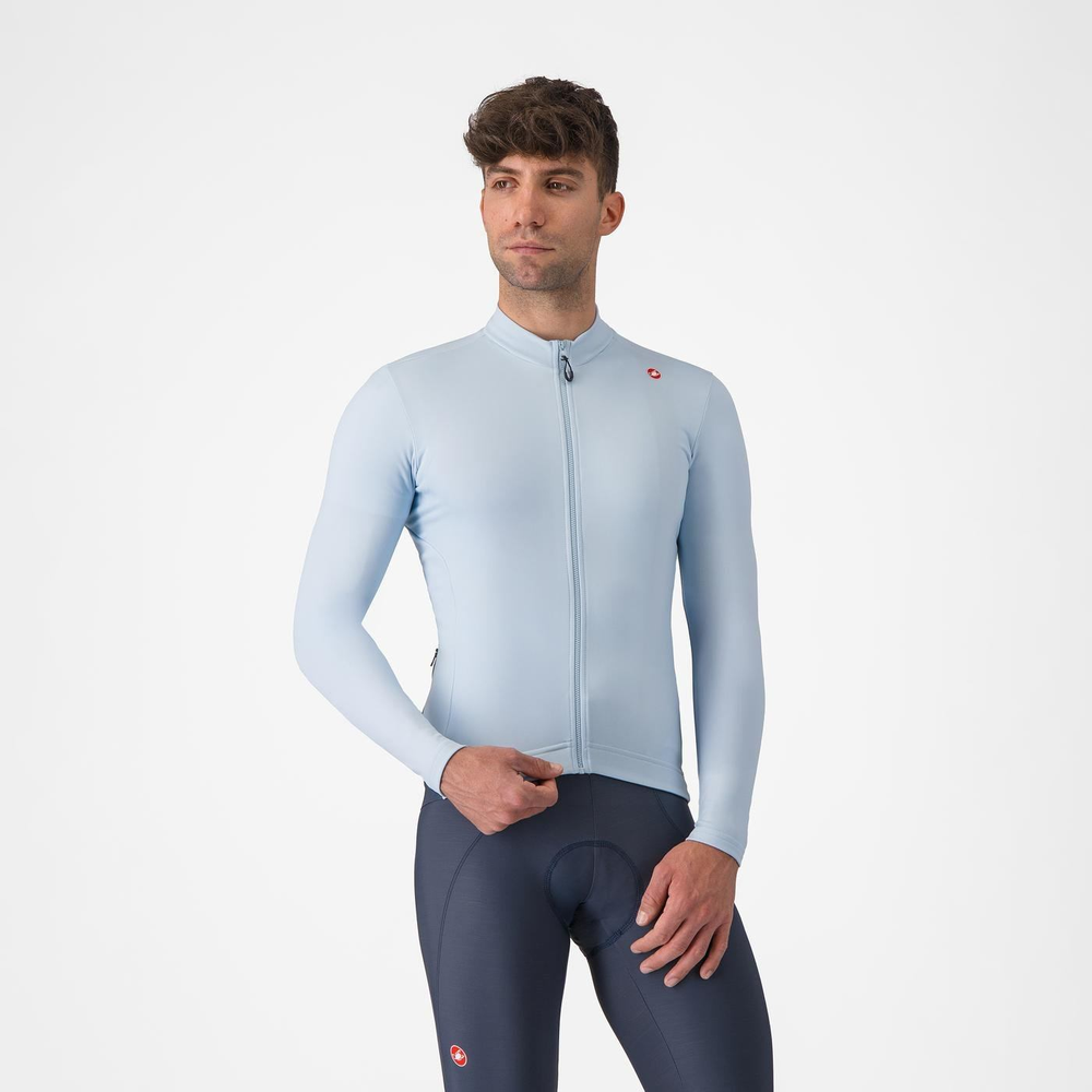 CASTELLI (カステリ) 4524508 ESPRESSO THERMAL JERSEY (エスプレッソサーマルジャージ) 486WINTER SKY/DARK GRAY