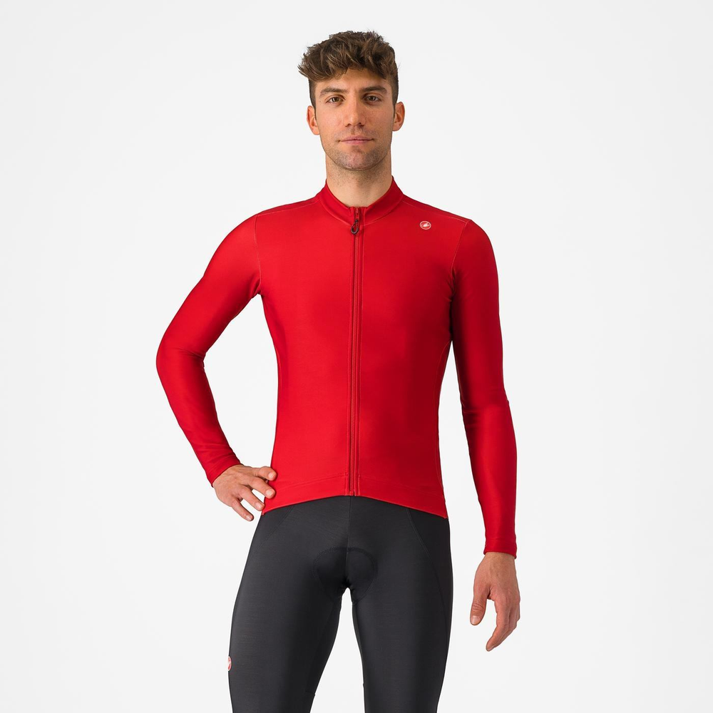 CASTELLI (カステリ) 4524508 ESPRESSO THERMAL JERSEY (エスプレッソサーマルジャージ) 645RICH RED