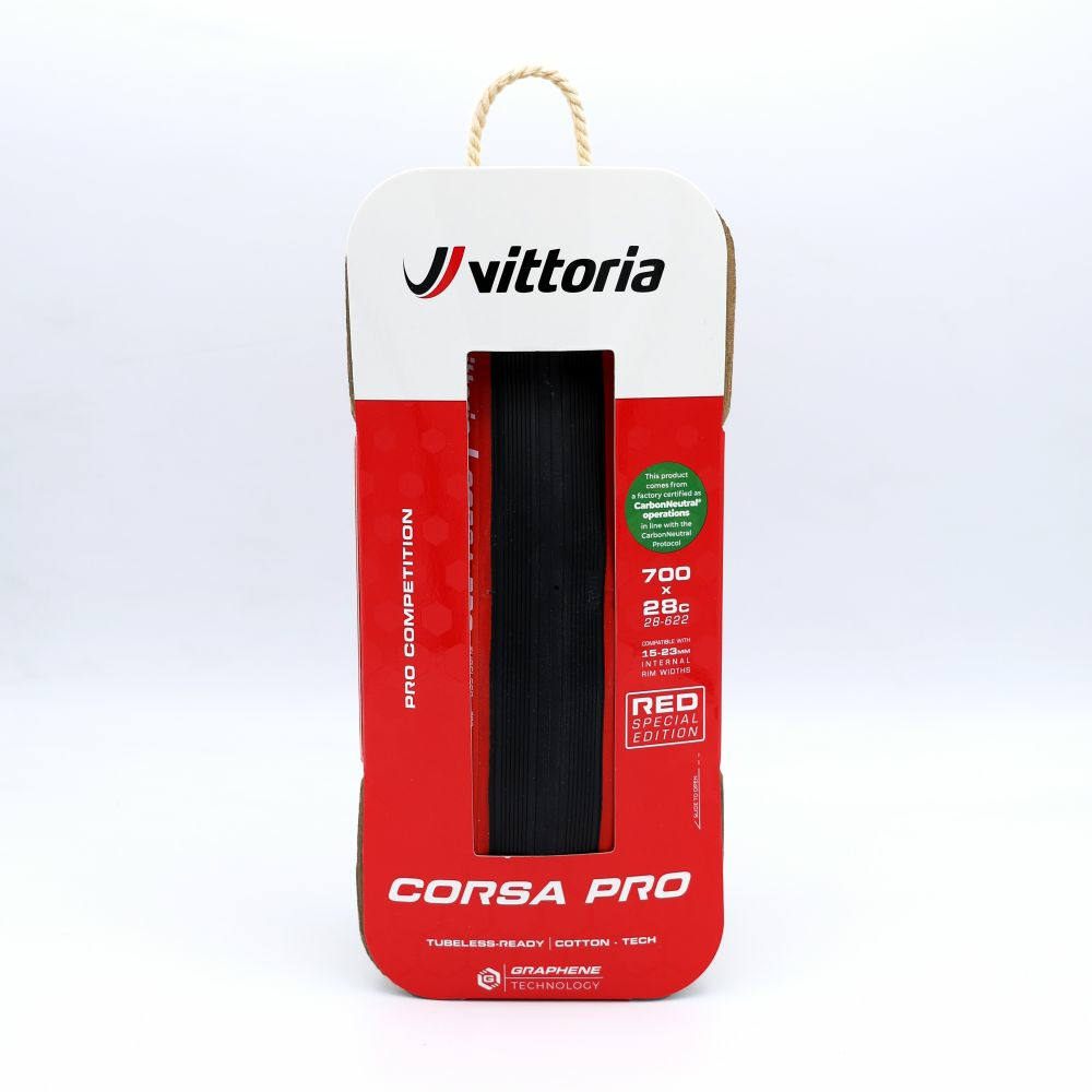 Vittoria (ヴィットリア) Corsa Pro Special Edition with Red Sidewall - Limited Production チューブレスレディタイヤ