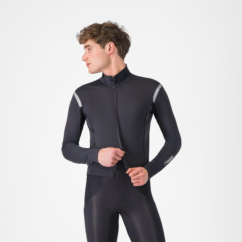 CASTELLI (カステリ) 4525556 PERFETTO RoS 3 JACKET ペルフェット Ros 3 ジャケット 085 LIGHT BLACK/SILVER REFLEX