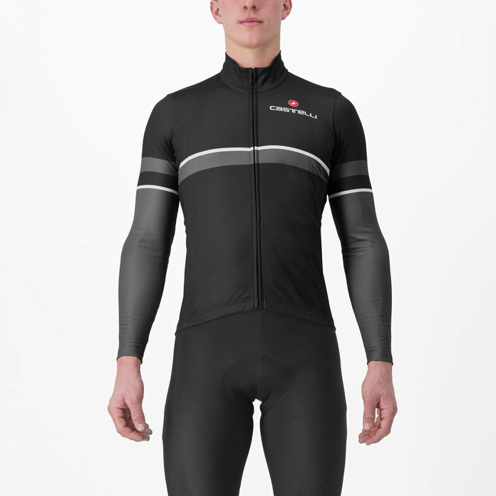 CASTELLI (カステリ) 4523525 RETTA LS JERSEY (レッタ ロングスリーブジャージ) 010 BLACK/DARK GRAY