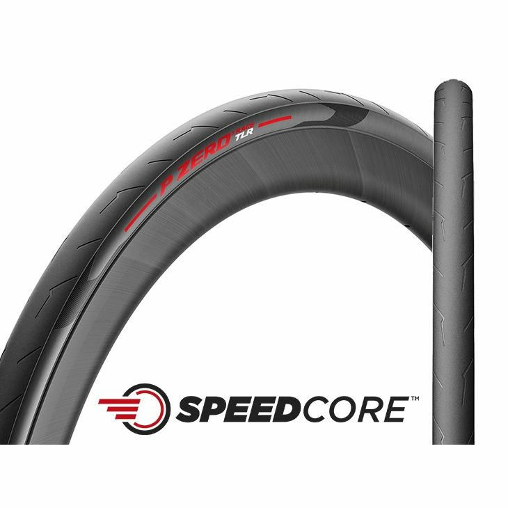 【BLACK FRIDAY SALE】PIRELLI (ピレリ) P ZERO RACE TLR SPEEDCORE ロードチューブレスレディタイヤ RED 700×26C