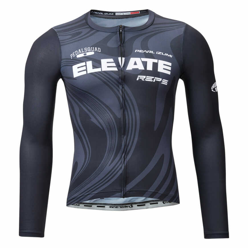 PEARLIZUMI (パールイズミ) N623-BL ロングスリーブレースジャージ 11.ブラックマーブル レースフィット 2026年春夏モデル