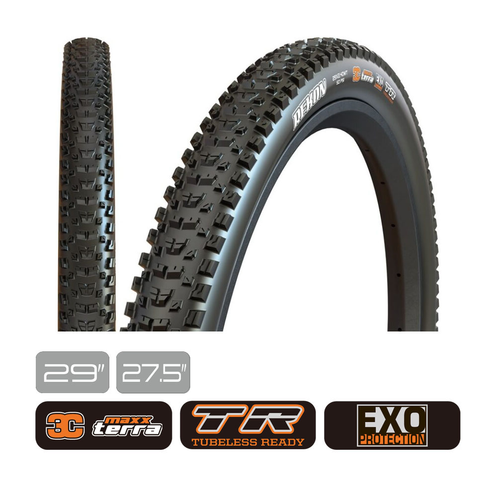 MAXXIS(マキシス) Rekon リーコン 3Cマックステラコンパウンド/EXOケーシング MTBチューブレスレディタイヤ 29/27.5×2.40