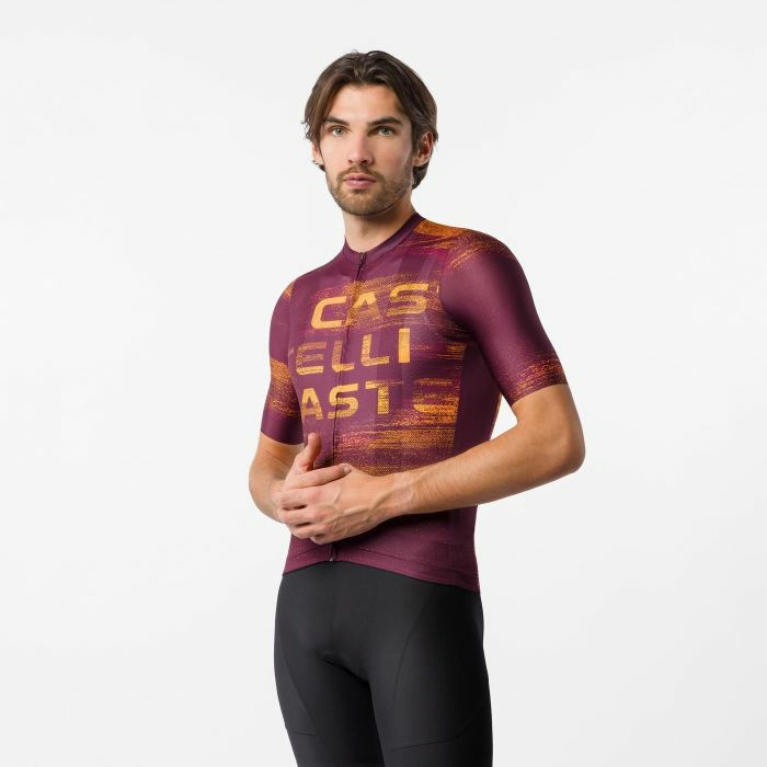 CASTELLI (カステリ) 4526018 STRATUS LOGO JERSEY ストラトスロゴジャージ 625 DEEP BORDEAUX/WINTER SKY 2026年春夏モデル