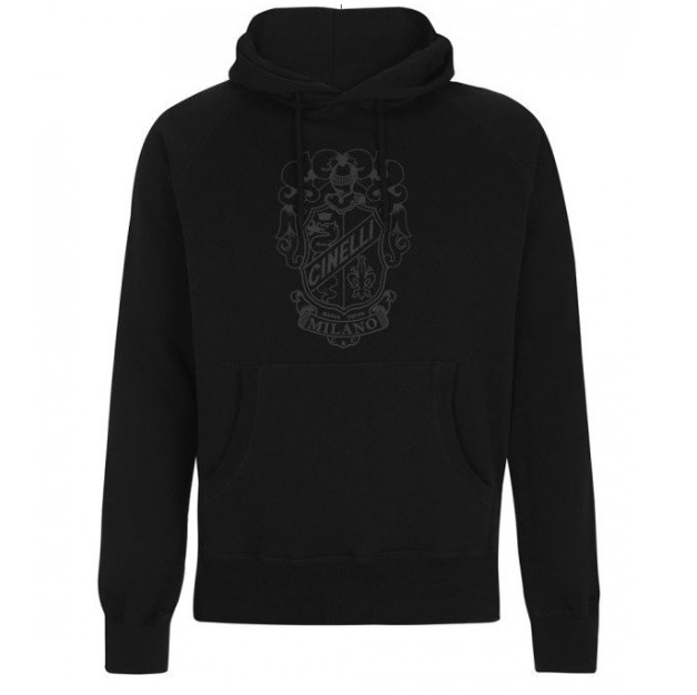 ■ Cinelli (チネリ) Crest Hoodie フード付 スウェット ブラック