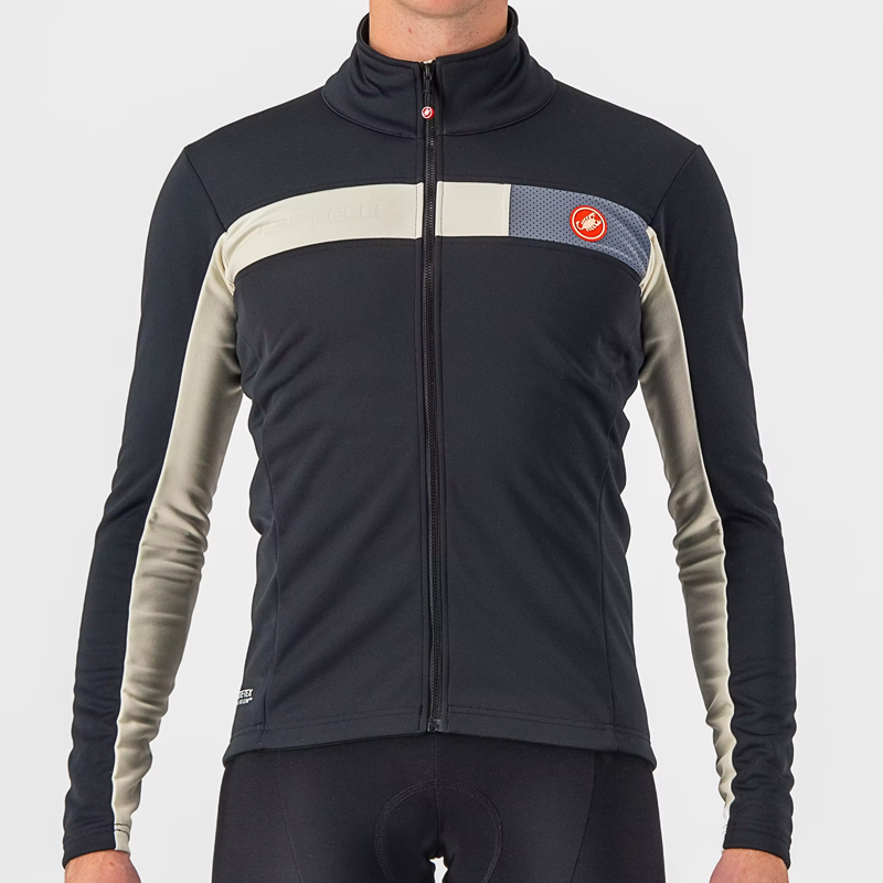 CASTELLI (カステリ) 4522509 MORTIROLO 6S JACKET モルティローロ6S ジャケット 085LIGHT BLACK/CHALK-SILVER REFLE