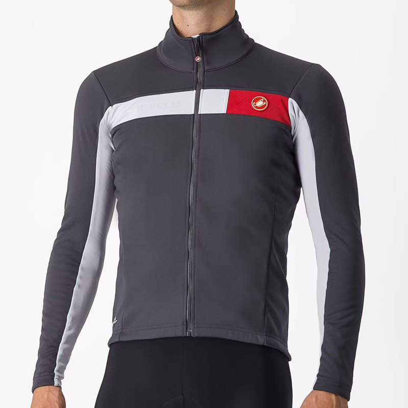CASTELLI (カステリ) 4522509 MORTIROLO 6S JACKET モルティローロ6S ジャケット 030DARK GRAY/SILVER GRAY-RED REFL