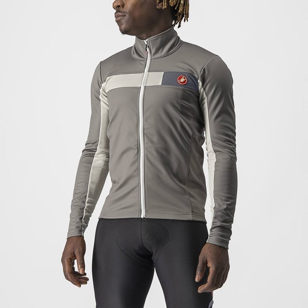 CASTELLI (カステリ) 4522509 MORTIROLO 6S JACKET モルティローロ 防風ジャケット 064.NICKEL GRAY