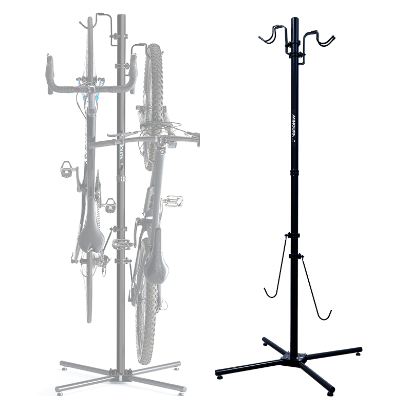 【さいたまサイクルフェスタ限定】MINOURA (ミノウラ) P-600AL-7S クローゼットサイクリスト 自立式バイクスタンド ブラック