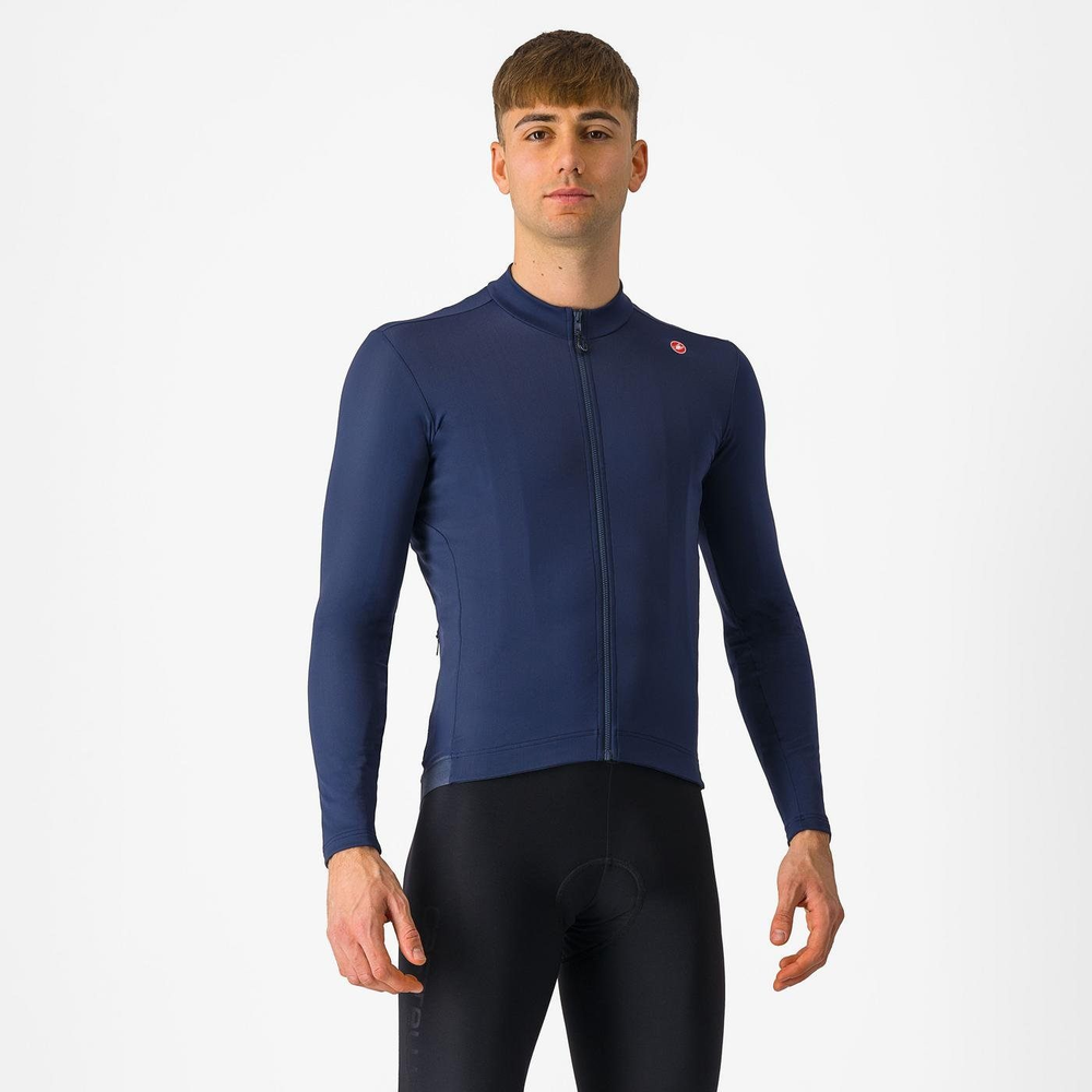 CASTELLI (カステリ) 4524508 ESPRESSO THERMAL JERSEY (エスプレッソサーマルジャージ) 424BELGIAN BLUE