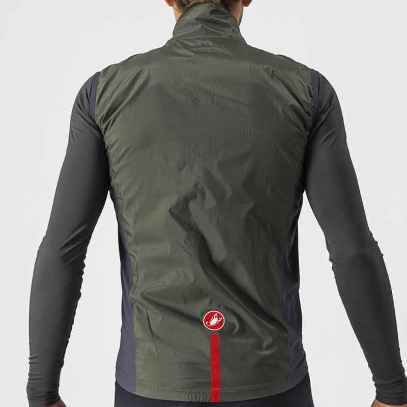 Castelli カステリ SQUADRA STRETCH VEST SILVER GRAY-DARK GRAY Sサイズ