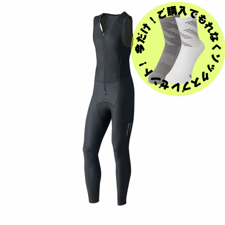 PEARLIZUMI(パールイズミ) T6200MEGA2 ウィンドブレークメガビブタイツ 2.ブラック 5度対応